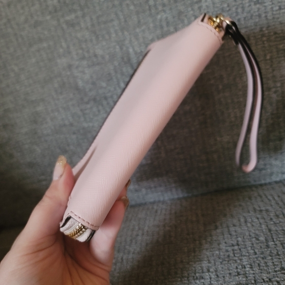 Kate Spade Pink Cedar Street Laurie Tech Leather Wristlet - Picture 9 of 16